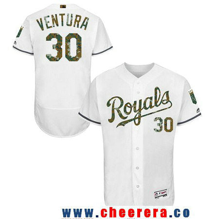 Yordano Ventura Kansas City Royals white jersey