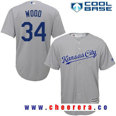 Travis Wood Kansas City Royals gray Road jersey