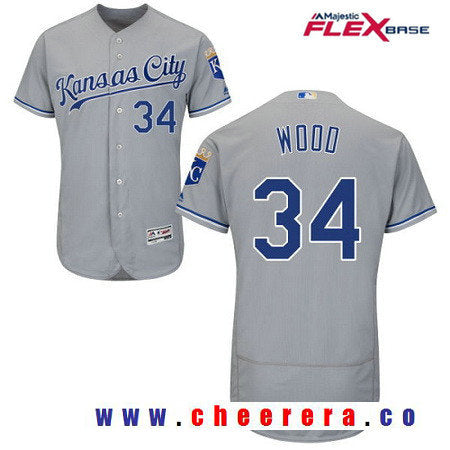 Travis Wood Kansas City Royals gray Road jersey