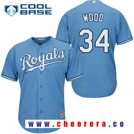 Travis Wood Kansas City Royals blue Alternate jersey