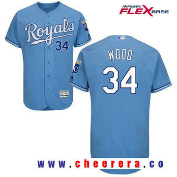 Travis Wood Kansas City Royals blue Alternate jersey