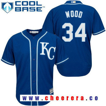 Travis Wood Kansas City Royals navy Alternate jersey