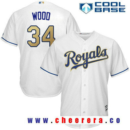 Travis Wood Kansas City Royals white Replica jersey