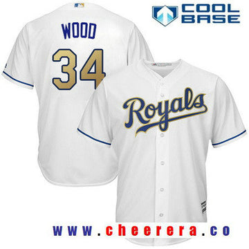 Travis Wood Kansas City Royals white Replica jersey