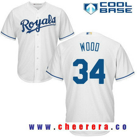 Travis Wood Kansas City Royals white Home jersey