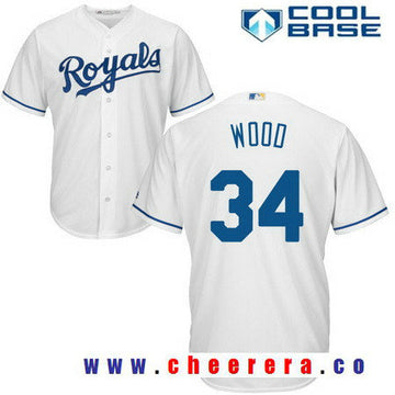 Travis Wood Kansas City Royals white Home jersey