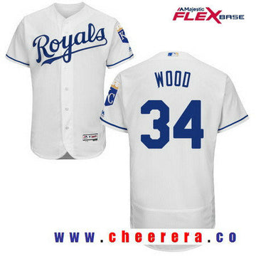 Travis Wood Kansas City Royals white Home jersey
