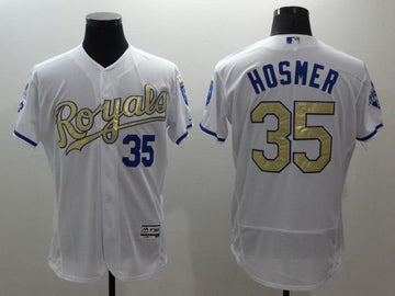 Eric Hosmer Majestic Kansas City Royals white jersey