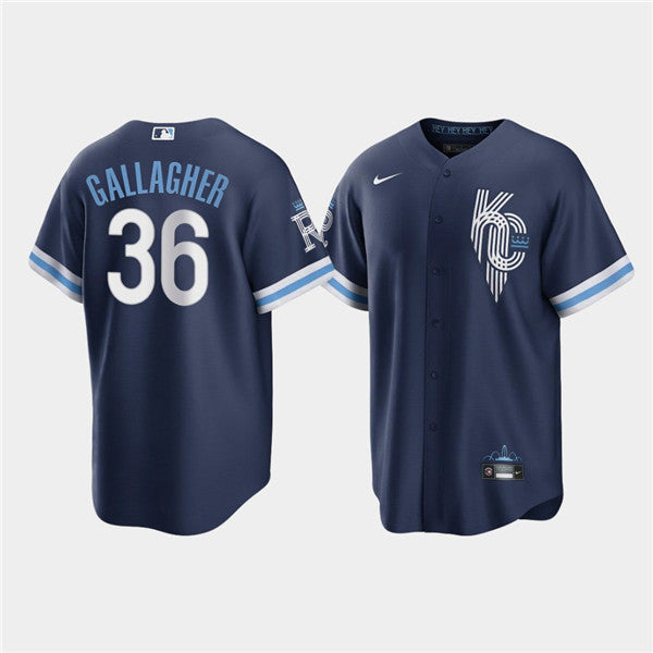Cam Gallagher Kansas City Royals navy City Connect jersey