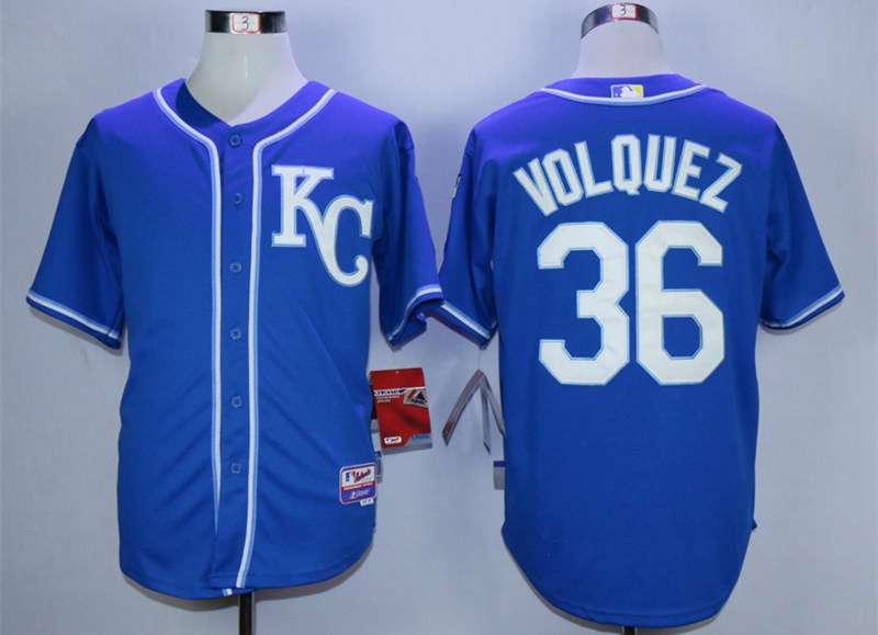 Edinson Volquez Kansas City Royals blue jersey