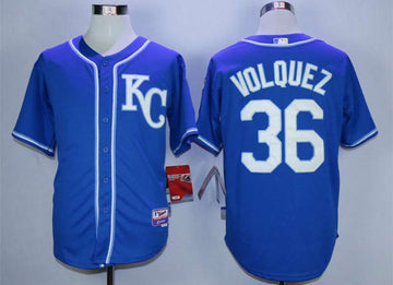 Edinson Volquez Kansas City Royals blue jersey