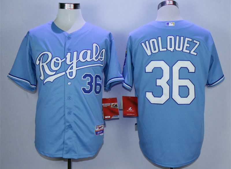 Edinson Volquez Kansas City Royals blue jersey