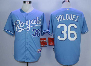 Edinson Volquez Kansas City Royals blue jersey