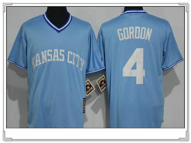 Alex Gordon Kansas City Royals blue Cooperstown jersey