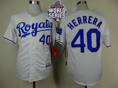 Kelvin Herrera Kansas City Royals white Home jersey