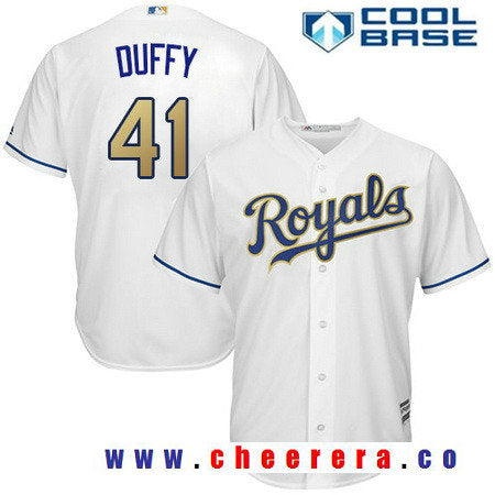 Danny Duffy Kansas City Royals white Home jersey