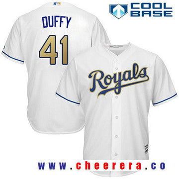Danny Duffy Kansas City Royals white Home jersey
