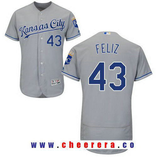 Neftali Feliz Kansas City Royals gray Road jersey