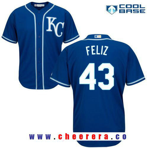 Neftali Feliz Kansas City Royals navy Alternate jersey