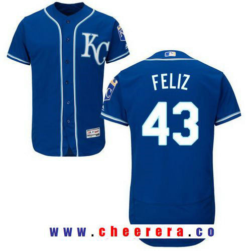 Neftali Feliz Kansas City Royals navy Alternate jersey