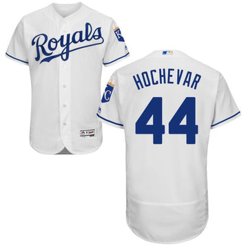 Luke Hochevar Majestic Kansas City Royals white Authentic jersey