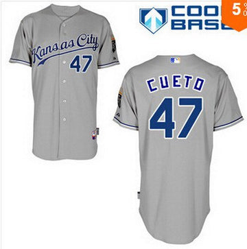 Johnny Cueto Kansas City Royals gray Away jersey