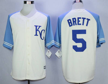 George Brett Kansas City Royals cream jersey