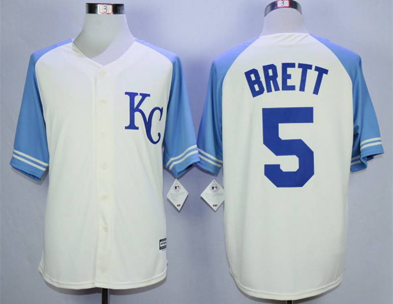 George Brett Kansas City Royals cream jersey