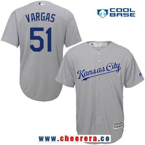 Jason Vargas Kansas City Royals gray Road jersey