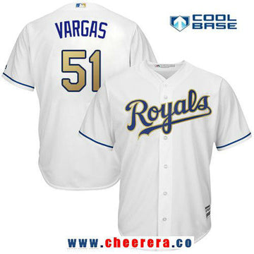 Jason Vargas Kansas City Royals white Home jersey