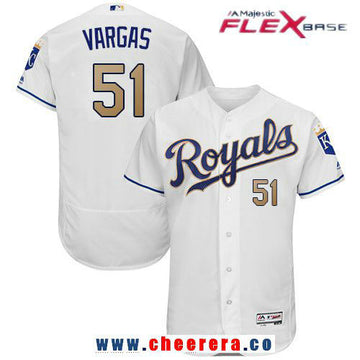 Jason Vargas Kansas City Royals white Home jersey
