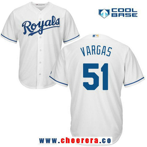 Jason Vargas Kansas City Royals white Home jersey