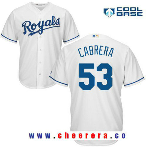 Melky Cabrera Kansas City Royals white Home jersey