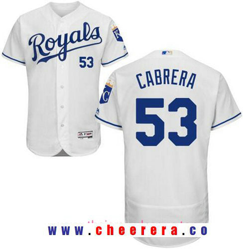 Melky Cabrera Kansas City Royals white Home jersey