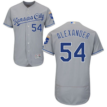 Scott Alexander Majestic Kansas City Royals gray Authentic jersey