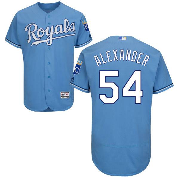 Scott Alexander Majestic Kansas City Royals blue Authentic jersey