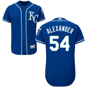 Scott Alexander Majestic Kansas City Royals royal Authentic jersey