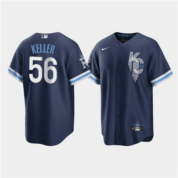 Brad Keller Kansas City Royals navy City Connect jersey