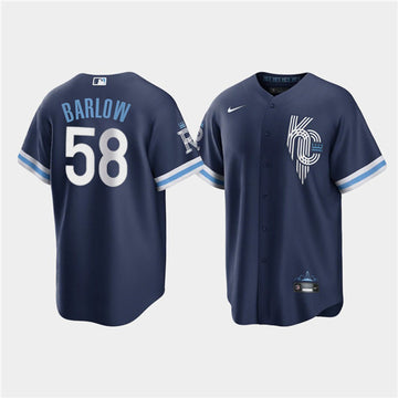 Scott Barlow Kansas City Royals navy City Connect jersey