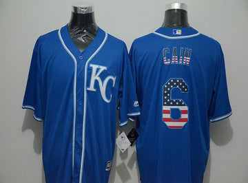 Lorenzo Cain KC Kansas City Royals navy Fashion jersey
