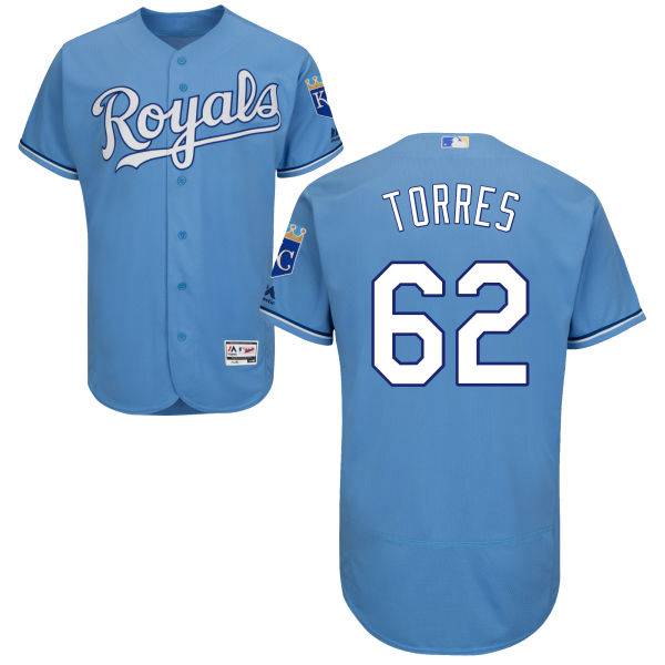 Ramon Torres Majestic Kansas City Royals blue Authentic jersey