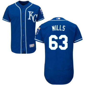 Alec Mills Majestic Kansas City Royals royal Authentic jersey