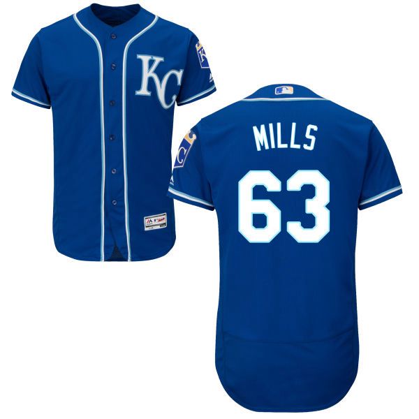 Alec Mills Majestic Kansas City Royals royal Authentic jersey