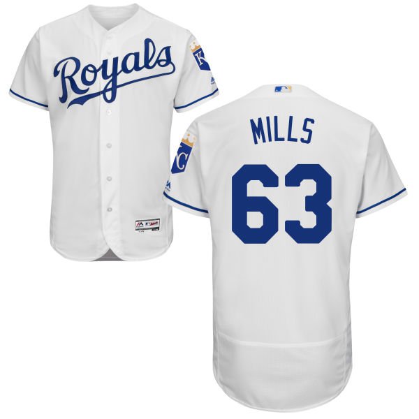 Alec Mills Majestic Kansas City Royals white Authentic jersey