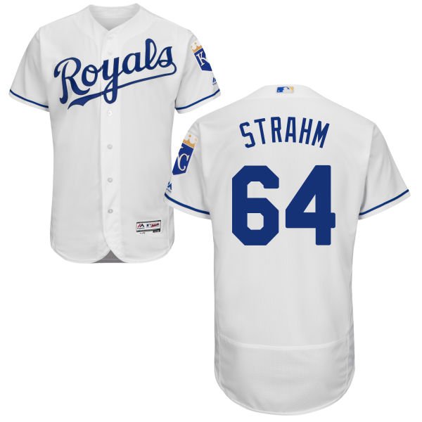 Matthew Strahm Majestic Kansas City Royals white Authentic jersey