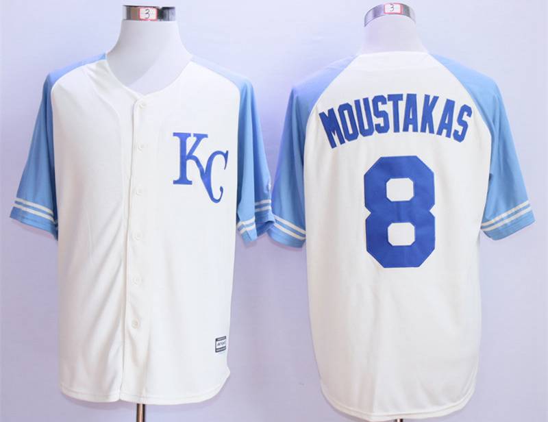 Mike Moustakas Kansas City Royals cream jersey