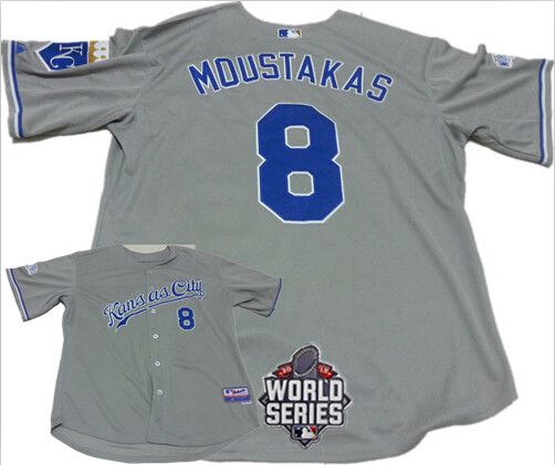 Mike Moustakas Kansas City Royals gray Away jersey