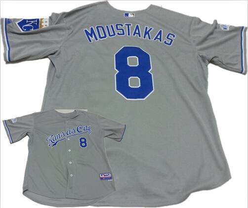 Mike Moustakas Kansas City Royals gray jersey