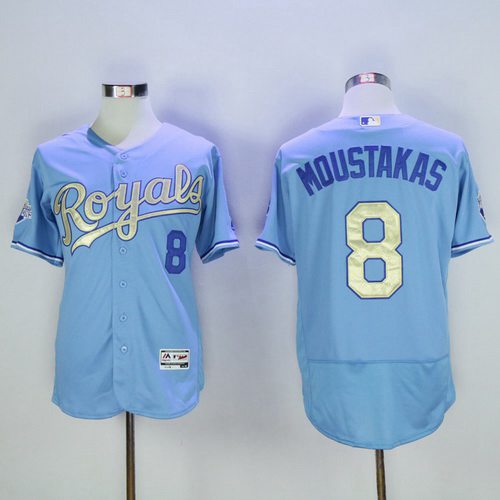 Mike Moustakas Kansas City Royals blue jersey