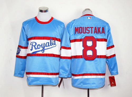 Mike Moustakas Kansas City Royals blue jersey